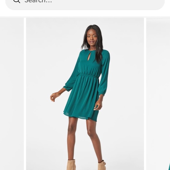 Smocked Sleeve Dress - Picture 3 of 8